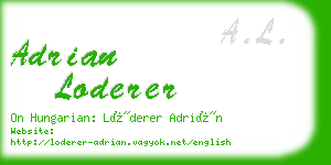 adrian loderer business card